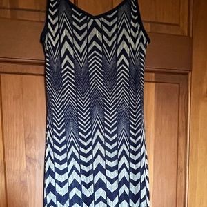 Navy / Cream Summer Dress